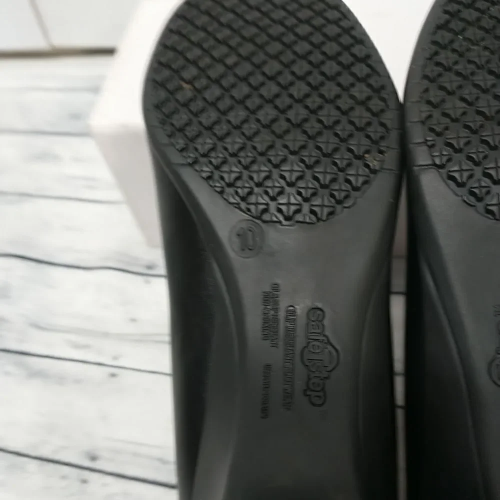 Safe T Step Womens Black Slip Resistant Pumps Heels Size 10 Professional Work